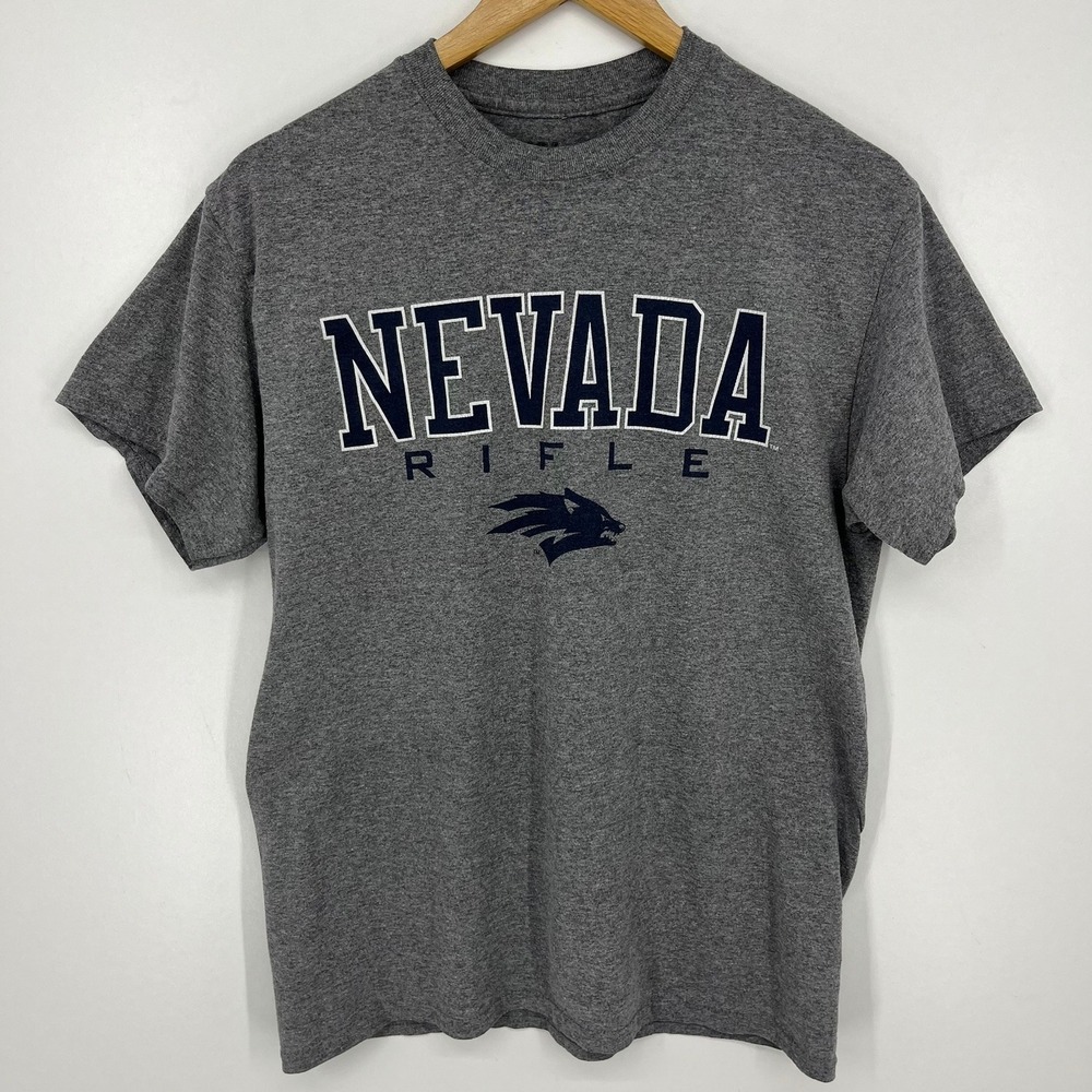 MV Sport Mens Nevada Rifle Wolf Pack T-Shirt Heather Gray Medium